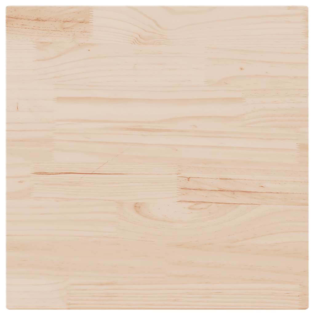 Piano del tavolo 70x70x2,5 cm in legno massello di pino quadrato 824385