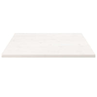 Piano Tavolo Bianco 70x70x2,5cm Legno Massello di Pino Quadrato