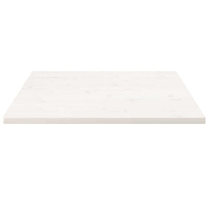 Piano Tavolo Bianco 70x70x2,5cm Legno Massello di Pino Quadrato