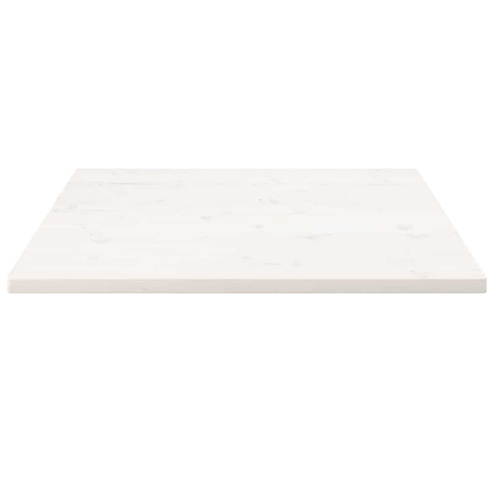 Piano Tavolo Bianco 70x70x2,5cm Legno Massello di Pino Quadrato