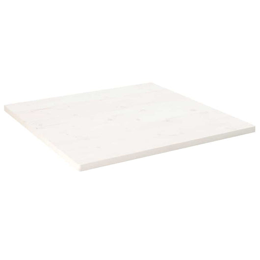 Piano Tavolo Bianco 80x80x2,5cm Legno Massello di Pino Quadratocod mxl 96142