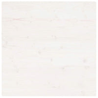 Piano Tavolo Bianco 80x80x2,5cm Legno Massello di Pino Quadrato 824391