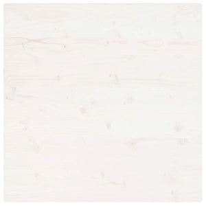 Piano Tavolo Bianco 80x80x2,5cm Legno Massello di Pino Quadrato 824391