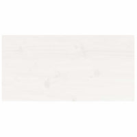 Piano Tavolo Bianco 80x40x2,5 Legno Massello Pino Rettangolare