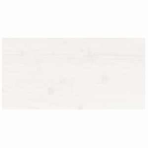 Piano Tavolo Bianco 80x40x2,5 Legno Massello Pino Rettangolare