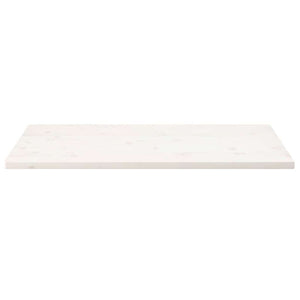 Piano Tavolo Bianco 100x50x2,5 Legno Massello Pino Rettangolarecod mxl 120100