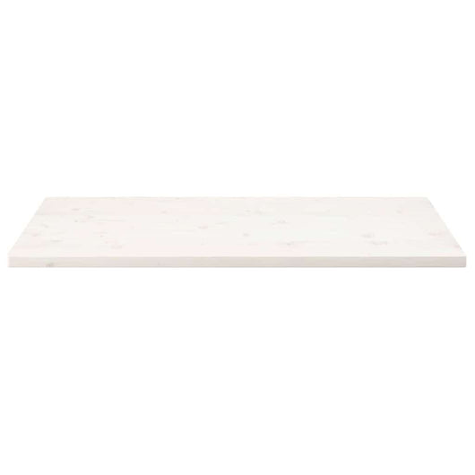 Piano Tavolo Bianco 100x50x2,5 Legno Massello Pino Rettangolare 824406