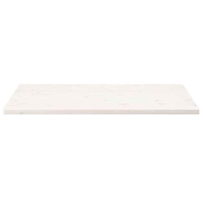 Piano Tavolo Bianco 100x50x2,5 Legno Massello Pino Rettangolare 824406