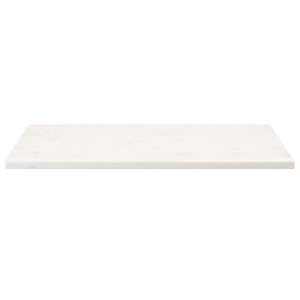 Piano Tavolo Bianco 110x55x2,5 Legno Massello Pino Rettangolare