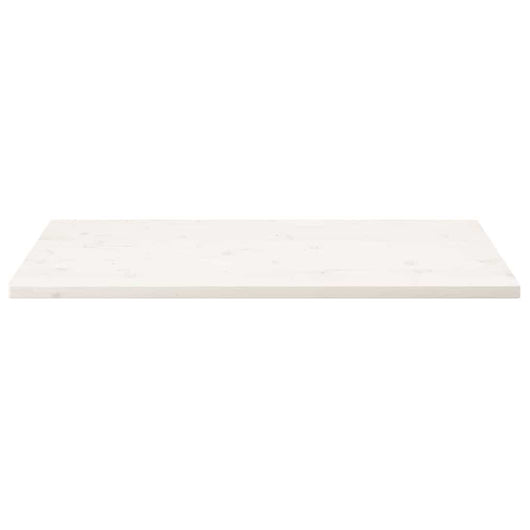 Piano Tavolo Bianco 110x55x2,5 Legno Massello Pino Rettangolare 824411