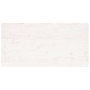 Piano Tavolo Bianco 110x55x2,5 Legno Massello Pino Rettangolare