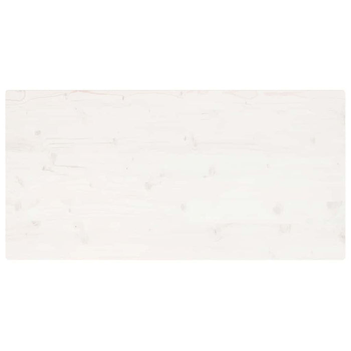 Piano Tavolo Bianco 100x60x2,5 Legno Massello Pino Rettangolare