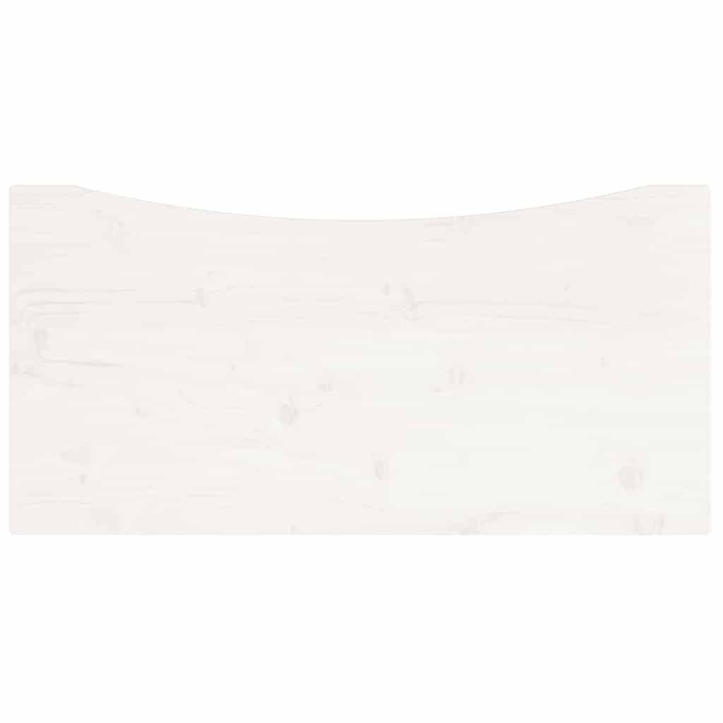 Piano Scrivania Bianco 80x40x2,5 cm in Legno Massello di Pino