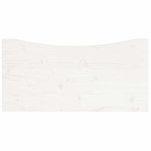 Piano Scrivania Bianco 80x40x2,5 cm in Legno Massello di Pino