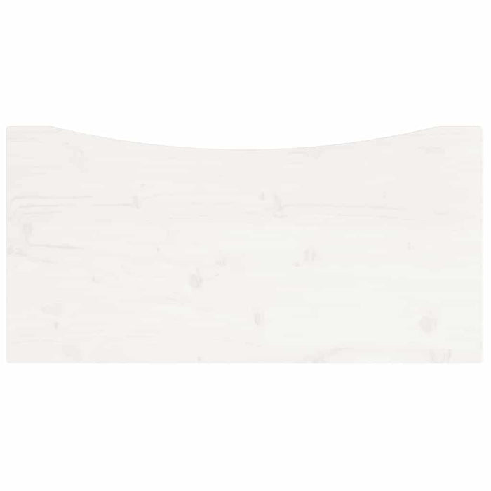 Piano Scrivania Bianco 80x40x2,5 cm in Legno Massello di Pino