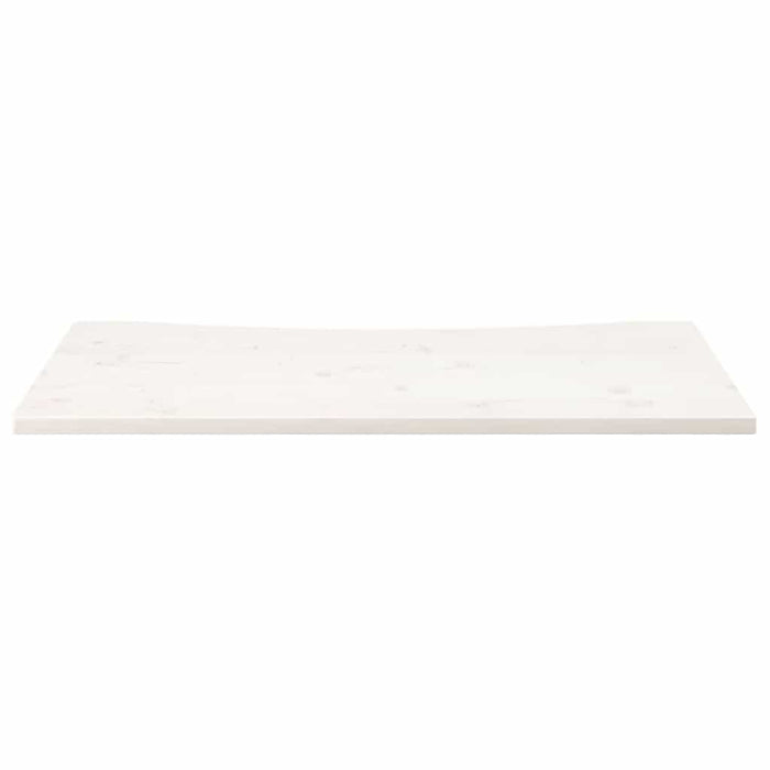 Piano Scrivania Bianco 110x55x2,5 cm in Legno Massello di Pino 824436