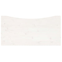 Piano Scrivania Bianco 110x55x2,5 cm in Legno Massello di Pino 824436