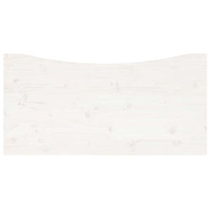 Piano Scrivania Bianco 110x55x2,5 cm in Legno Massello di Pino 824436