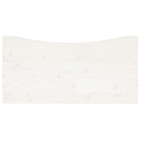 Piano Scrivania Bianco 110x60x2,5 cm in Legno Massello di Pino 824446