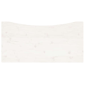 Piano Scrivania Bianco 110x60x2,5 cm in Legno Massello di Pino 824446