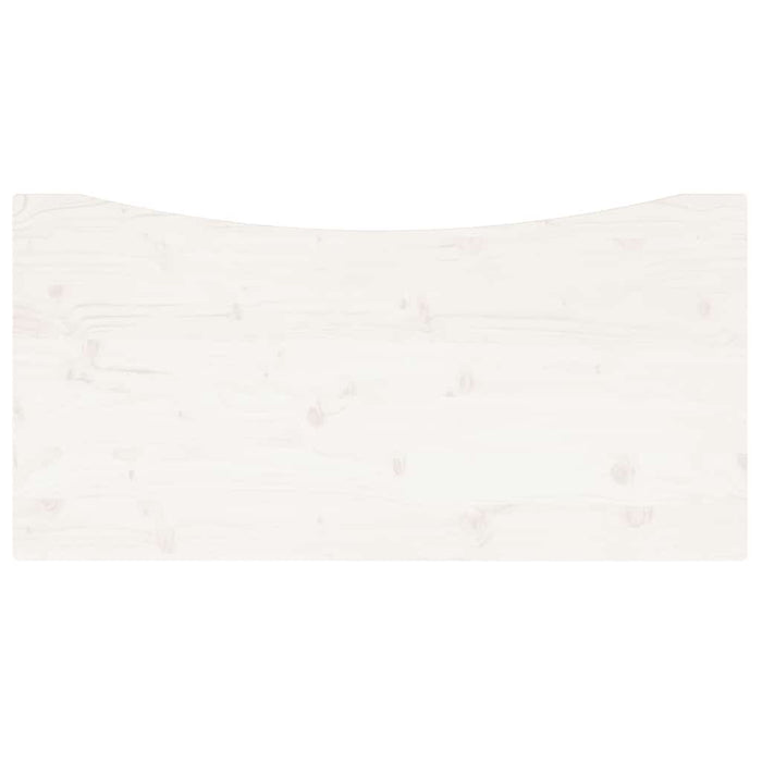 Piano Scrivania Bianco 110x60x2,5 cm in Legno Massello di Pino 824446