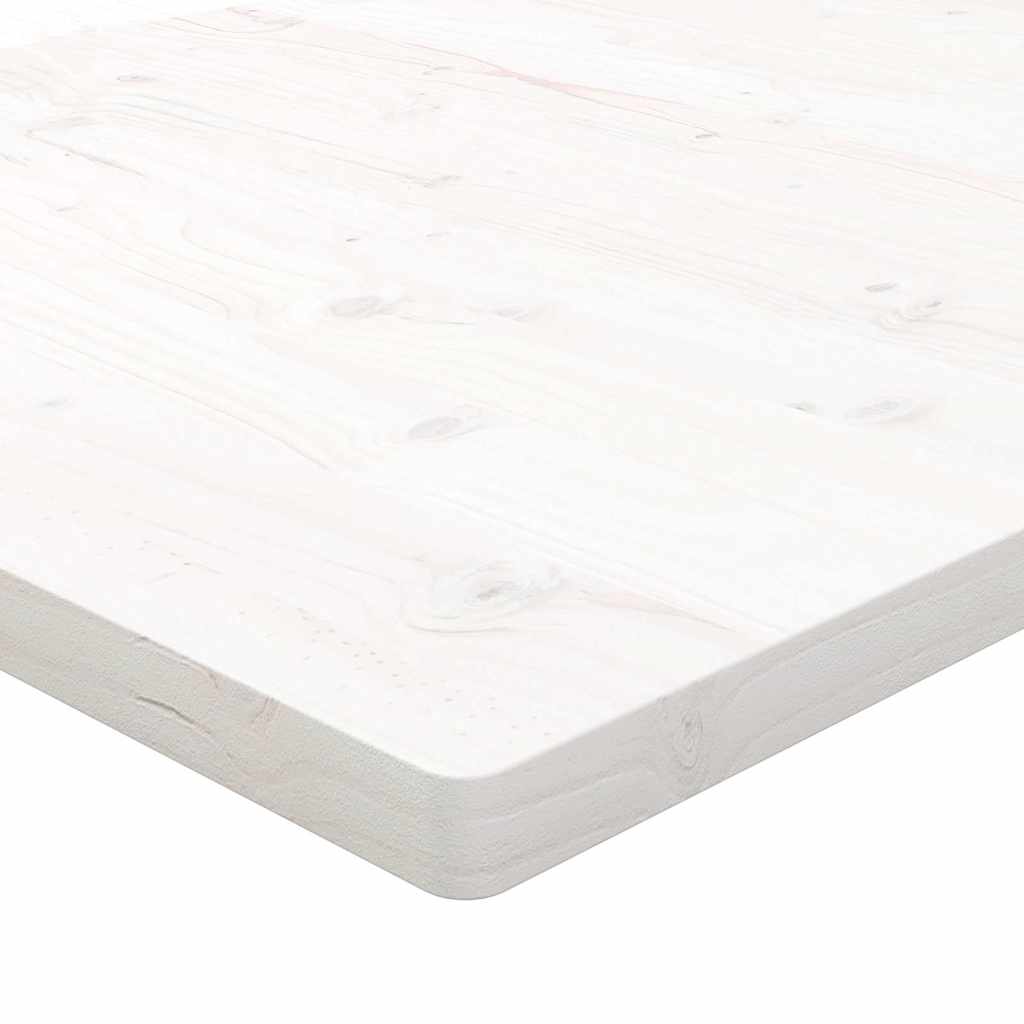 Piano Scrivania Bianco 110x60x2,5 cm in Legno Massello di Pino 824446