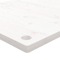 Piano Scrivania Bianco 80x40x2,5 cm in Legno Massello di Pino 824451