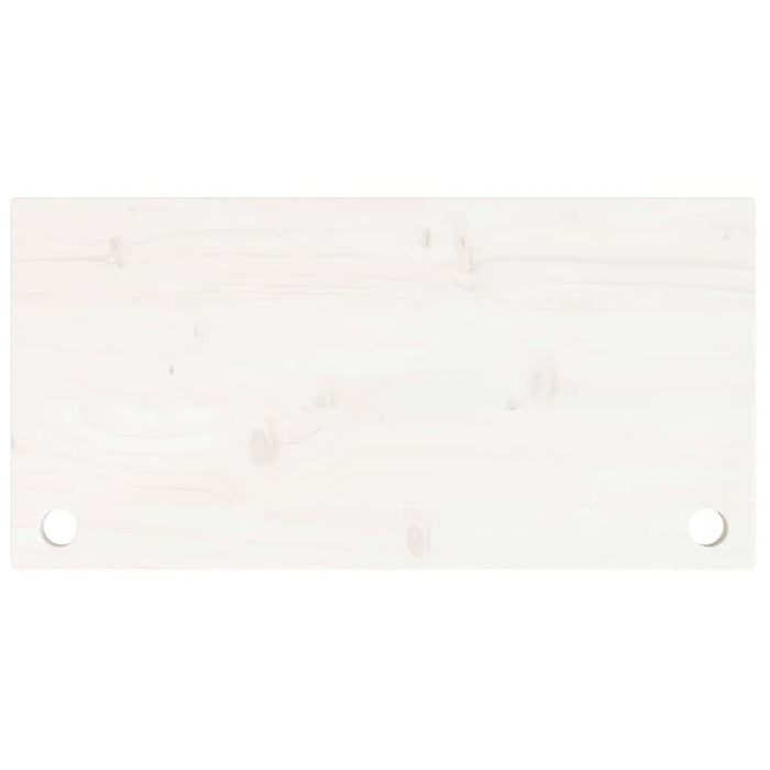 Piano Scrivania Bianco 80x40x2,5 cm in Legno Massello di Pino