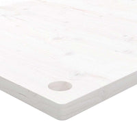 Piano Scrivania Bianco 80x40x2,5 cm in Legno Massello di Pino 824451