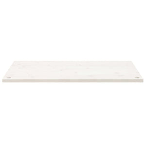 Piano Scrivania Bianco 100x50x2,5 cm in Legno Massello di Pino 824456