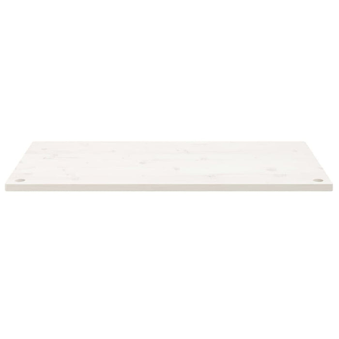 Piano Scrivania Bianco 100x50x2,5 cm in Legno Massello di Pino 824456