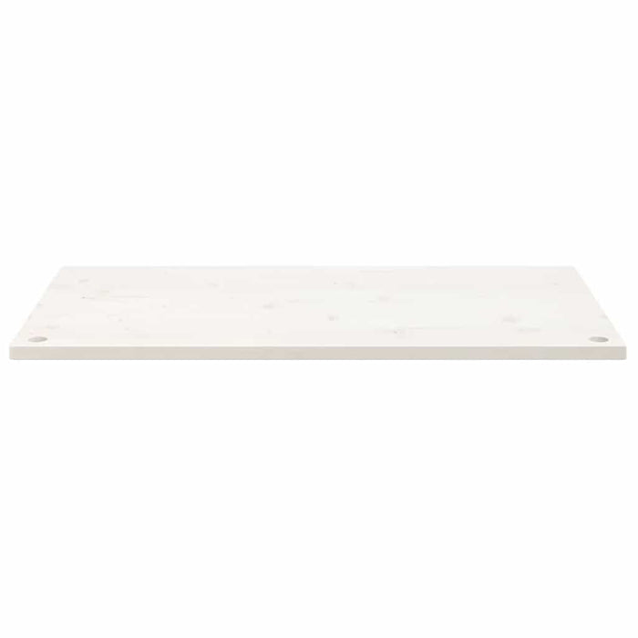 Piano Scrivania Bianco 100x50x2,5 cm in Legno Massello di Pinocod mxl 70401