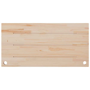 Piano Scrivania Bianco 100x50x2,5 cm in Legno Massello di Pino 824456