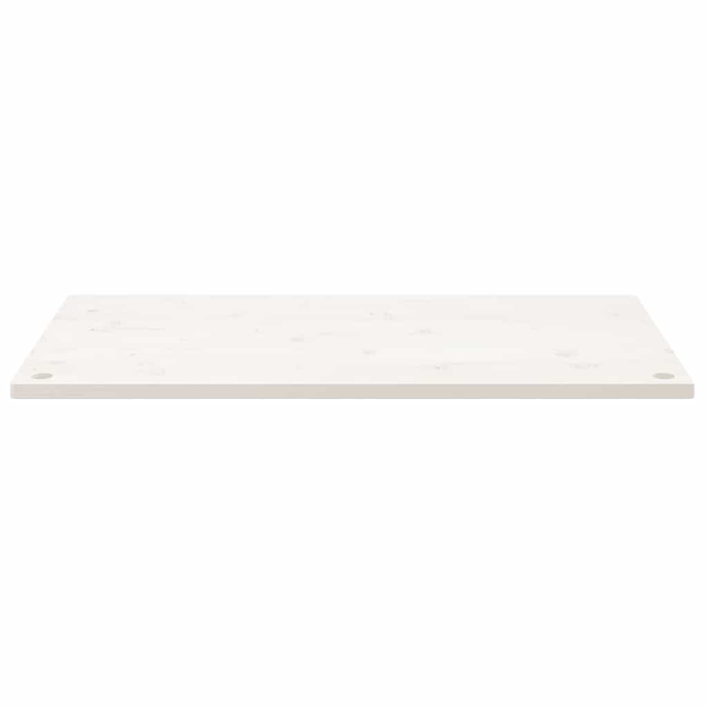 Piano Scrivania Bianco 100x60x2,5 cm in Legno Massello di Pino 824466
