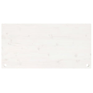 Piano Scrivania Bianco 100x60x2,5 cm in Legno Massello di Pino 824466