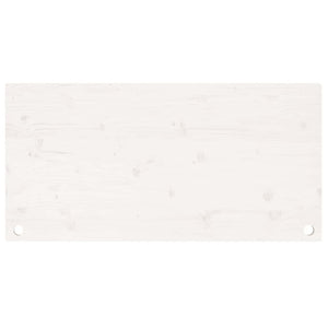 Piano Scrivania Bianco 100x60x2,5 cm in Legno Massello di Pino 824466