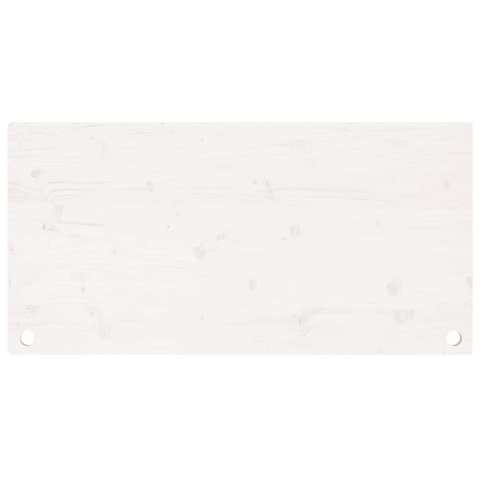 Piano Scrivania Bianco 100x60x2,5 cm in Legno Massello di Pino 824466