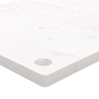Piano Scrivania Bianco 100x60x2,5 cm in Legno Massello di Pino 824466
