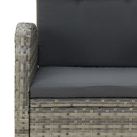 Set da Pranzo da Giardino 5 pz con Cuscini in Polyrattan Grigio 3157583