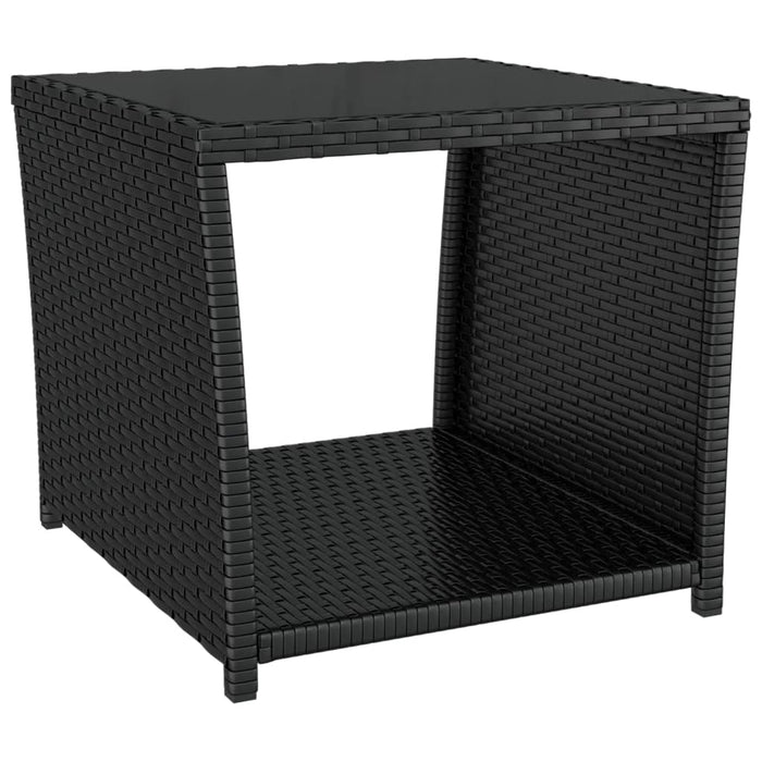 Set Mobili da Giardino 2 pz Nero Polyrattan e Acciaio 3157661