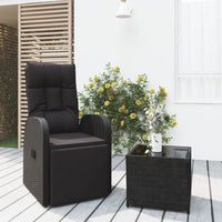 Set Mobili da Giardino 2 pz Nero Polyrattan e Acciaio 3157661