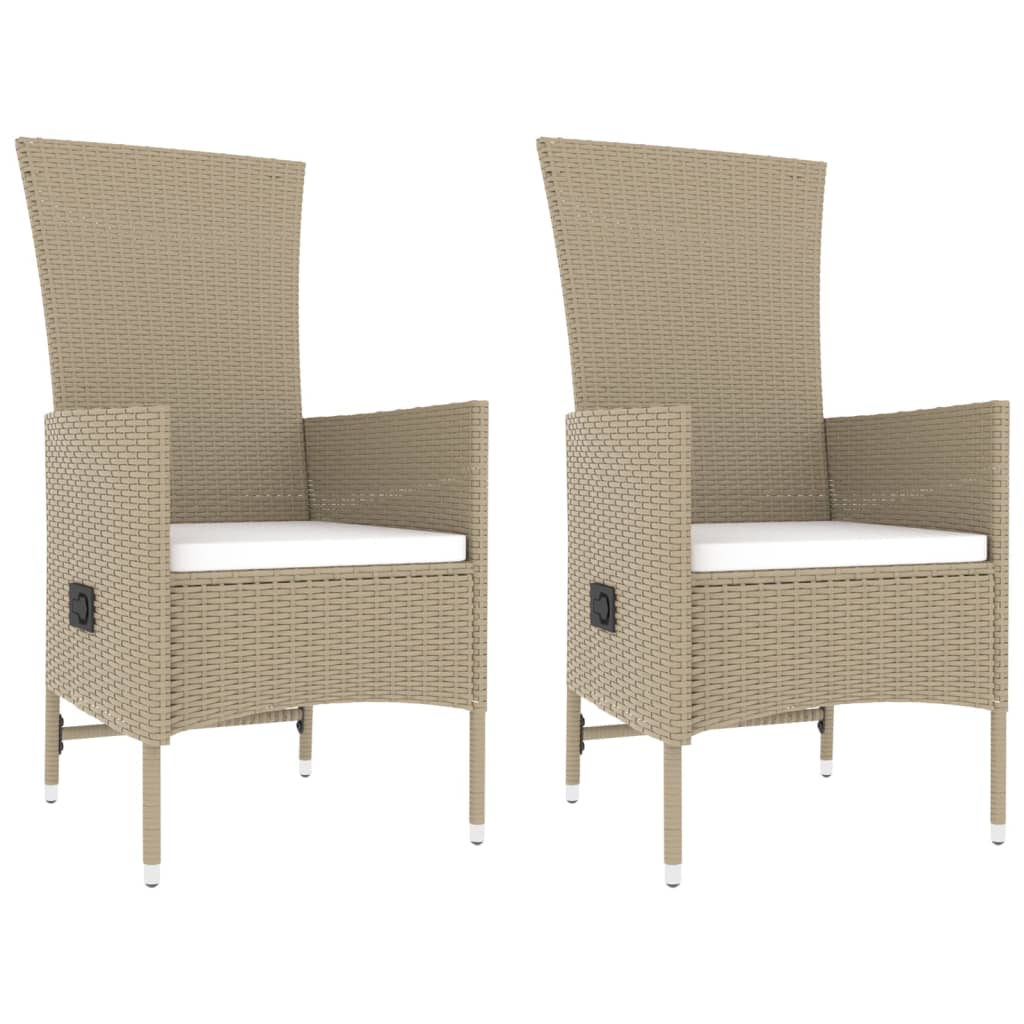 Set Mobili da Giardino 3 pz Beige Polyrattan e Acciaio 3157662