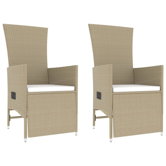 Set Mobili da Giardino 3 pz Beige Polyrattan e Acciaio 3157663