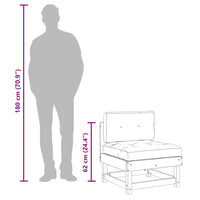 Divano Centrale con Cuscini in Legno Massello di Douglas