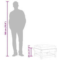 Poggiapiedi da Giardino con Cuscino in Legno Massello di Pino