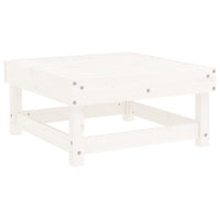 Poggiapiedi da Giardino con Cuscino Legno Massello Pino Biancocod mxl 128307