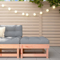 Poggiapiedi da Giardino con Cuscino Legno Massello di Douglas 825441