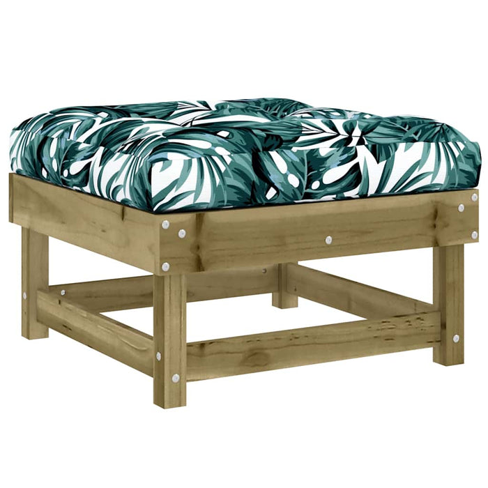 Poggiapiedi da Giardino con Cuscino in Legno Impregnato di Pinocod mxl 129911