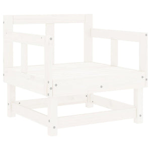 Sedie da Giardino con Cuscini 2pz Legno Massello di Pino Bianco 825444