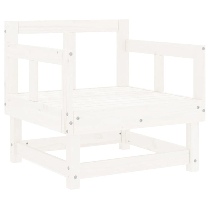 Sedie da Giardino con Cuscini 2pz Legno Massello di Pino Bianco 825444